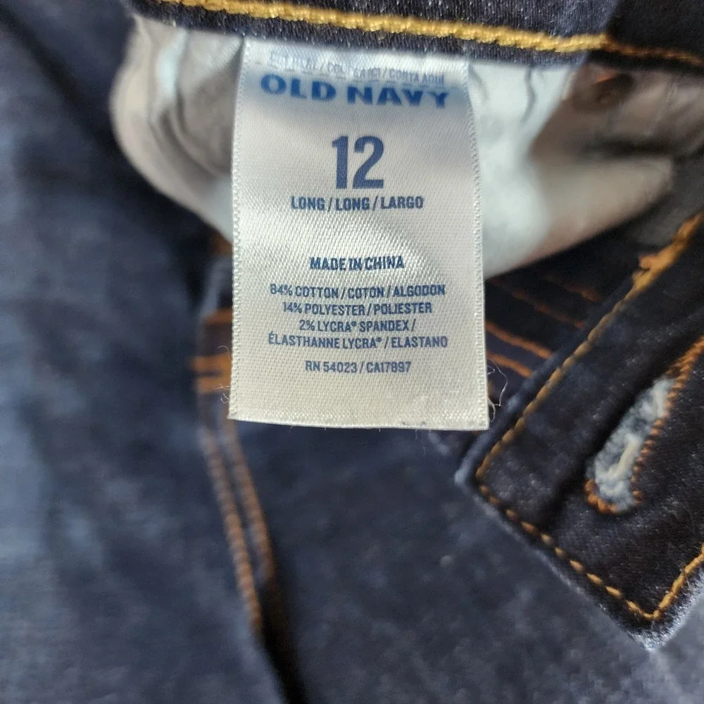 Old Navy The Sweetheart Jeans Womens 12 Blue Denim Cotton Stretch Mid Rise